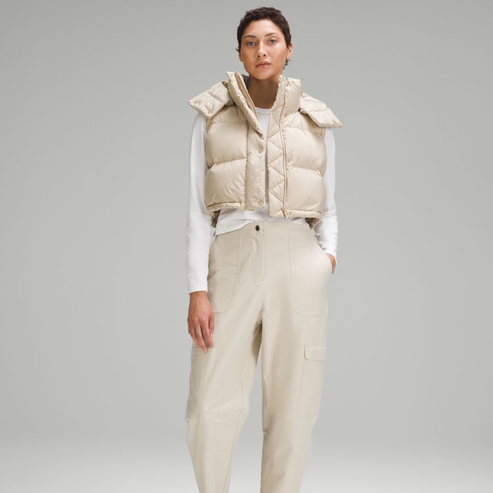 Women's Cream Puffer Vest